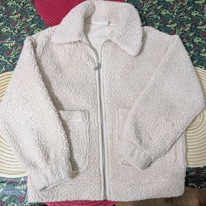 Twik Cream Teddy Jacket